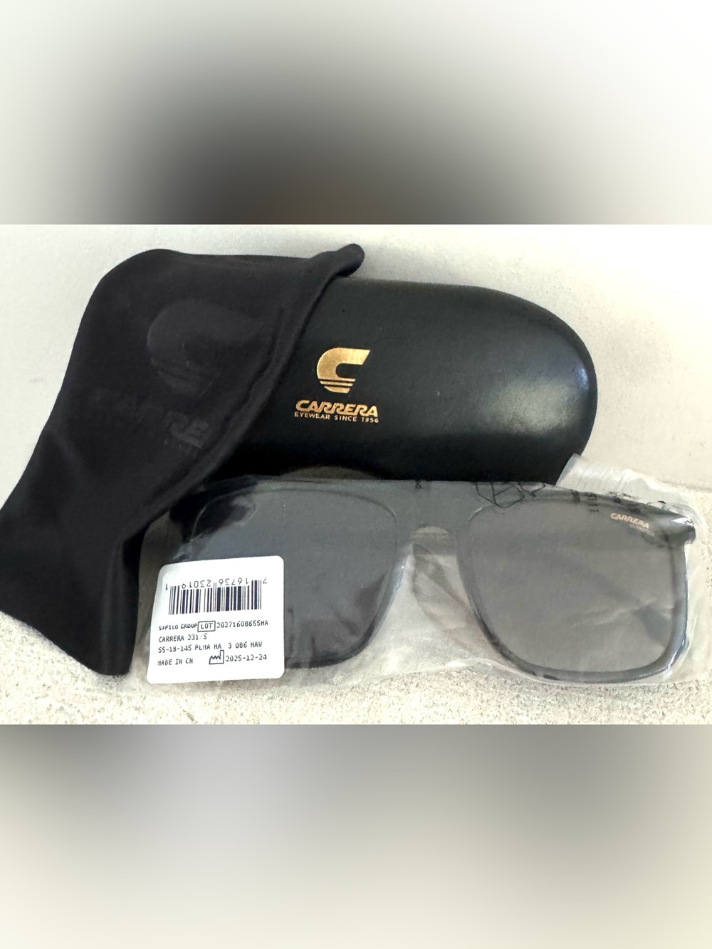 CARRERA 231/S Sunglasses Dark Havana Brown Lens Unisex NWT + Case Dust Cloth - Picture 8 of 8